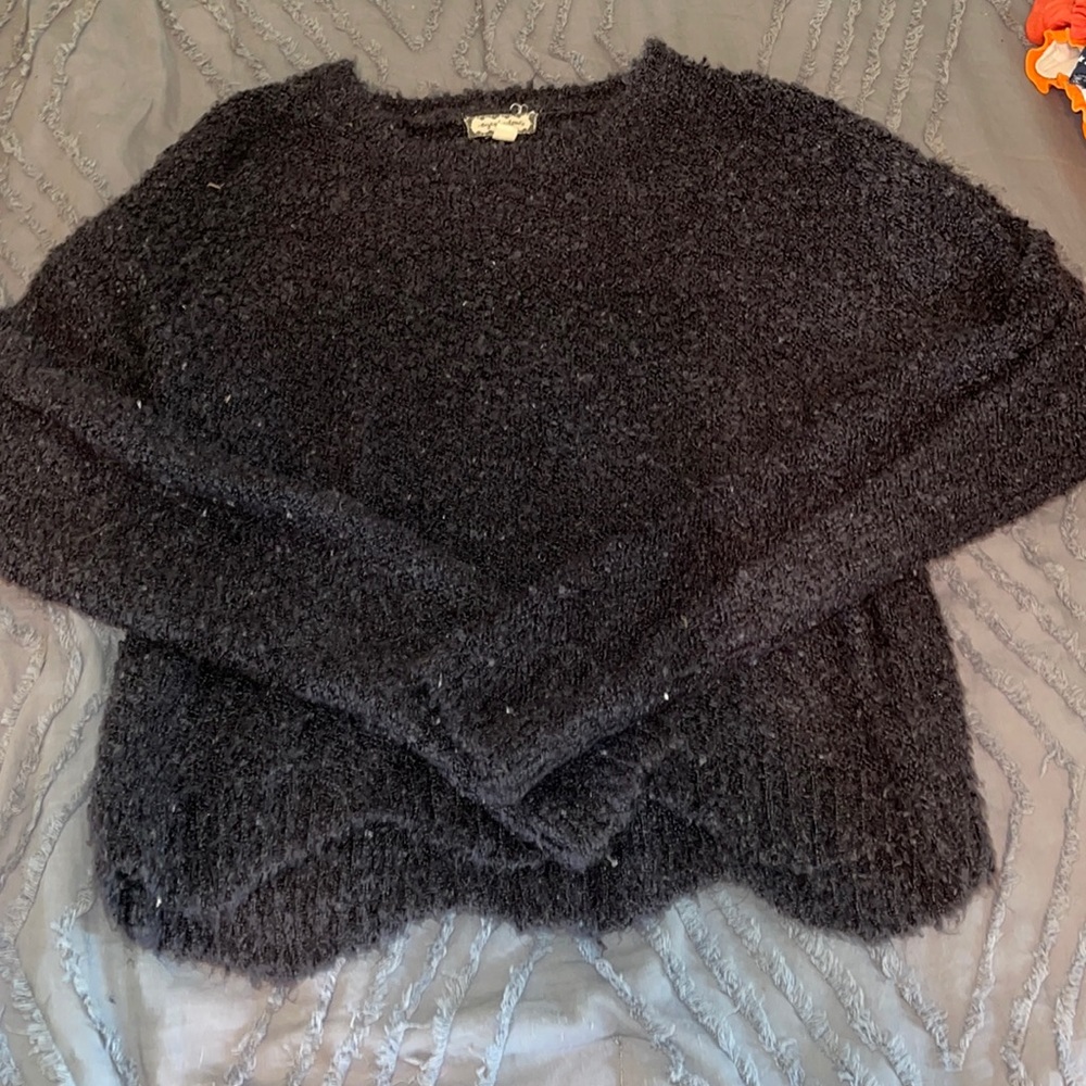 Navy Blue Crop Sweater